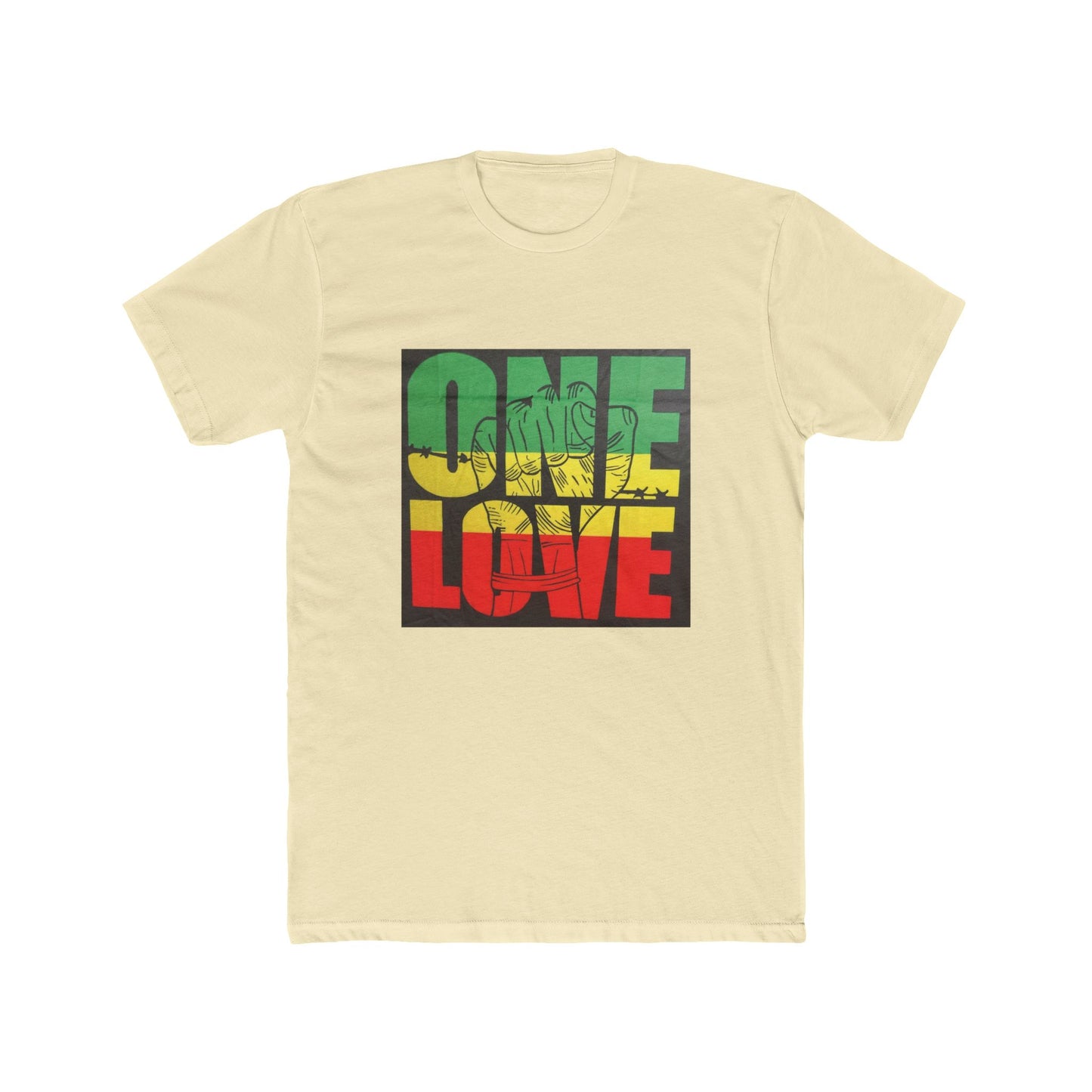 Cotton Crew Tee - ONE LOVE Unisex Shirt with High Quality Print