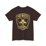 Two Besties Pickleball Badge Tee — Matching Friends Pickleball Shirt