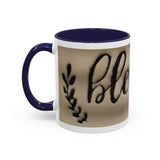 Blessed Accent Coffee Mug - 11oz & 15oz | Positive Vibes for Every Sip