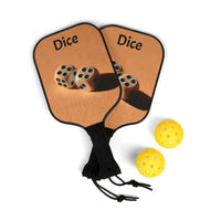 Pickleball Paddle Set - Fun Sports Gear for Pickleball Lovers, Ideal for Game Days, Gifts, Outdoor Activities, Dice Design