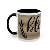 Blessed Accent Coffee Mug - 11oz & 15oz | Positive Vibes for Every Sip