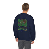 Hustle & Chill Crewneck Sweatshirt — Campus Streetwear Graphic Pullover