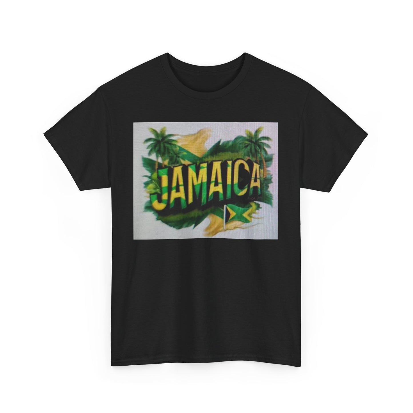 Jamaican Paradise Unisex Heavy Cotton Tee - Tropical Vibe T-Shirt
