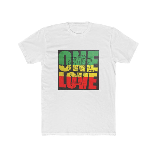 Cotton Crew Tee - ONE LOVE Unisex Shirt with High Quality Print