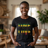 One Love T-Shirt — Bold Reggae Stripe Graphic Tee