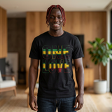 One Love T-Shirt — Bold Reggae Stripe Graphic Tee