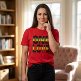 One Love T-Shirt — Bold Reggae Stripe Graphic Tee
