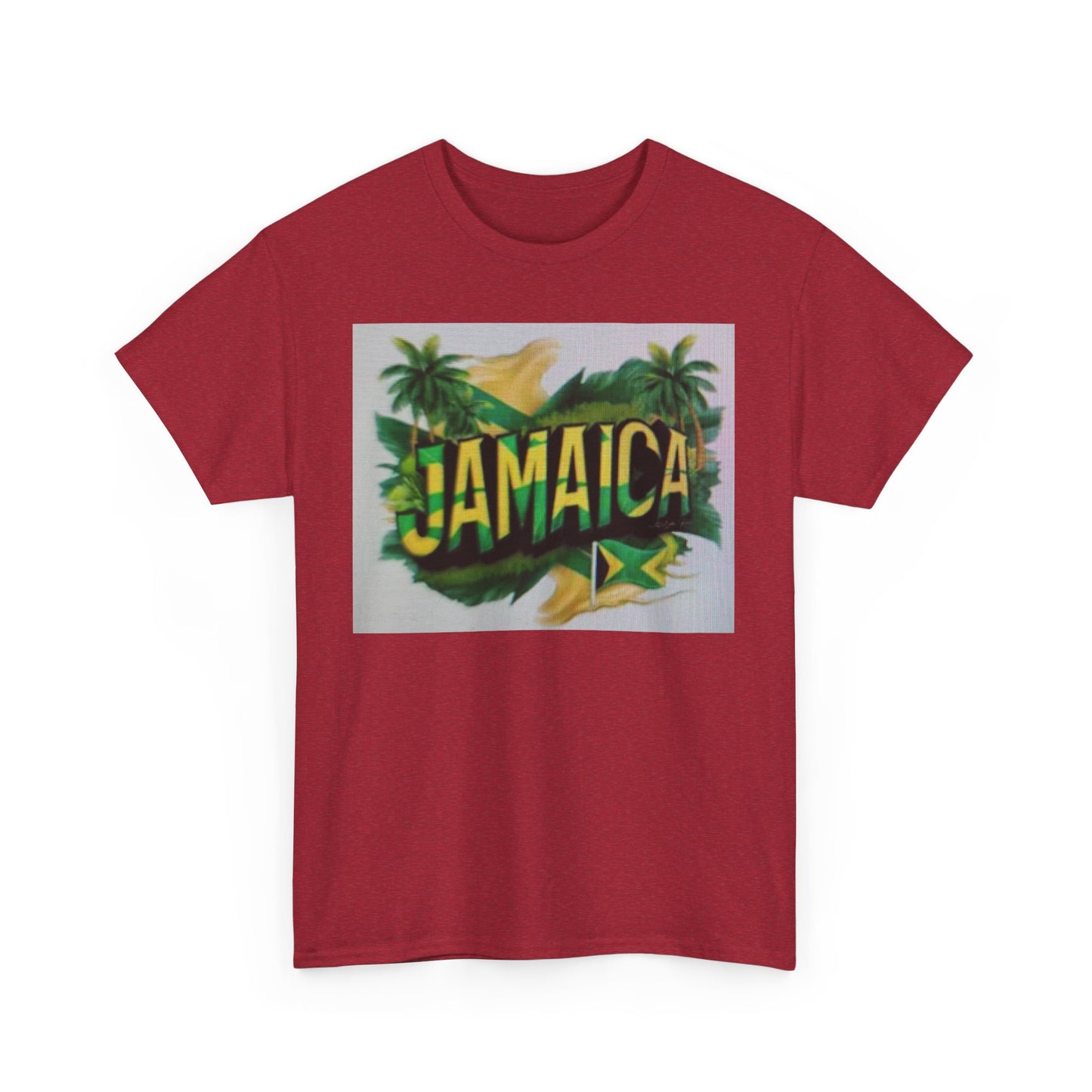 Jamaican Paradise Unisex Heavy Cotton Tee - Tropical Vibe T-Shirt