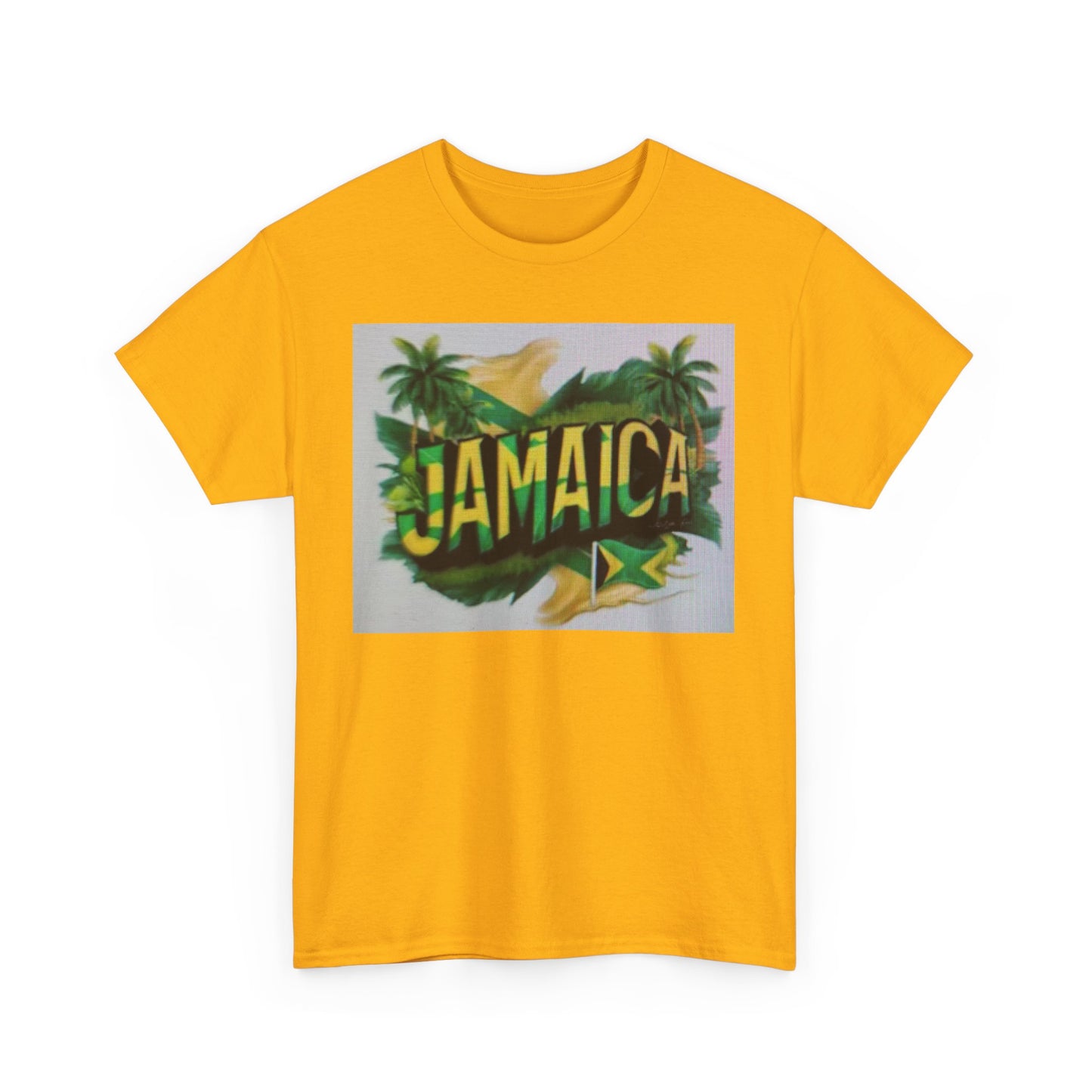 Jamaican Paradise Unisex Heavy Cotton Tee - Tropical Vibe T-Shirt