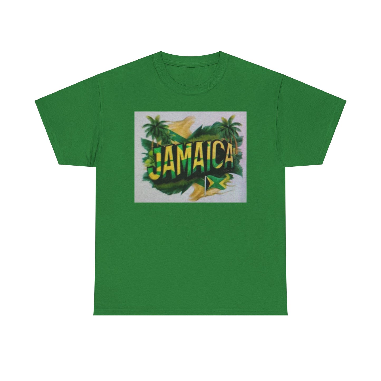 Jamaican Paradise Unisex Heavy Cotton Tee - Tropical Vibe T-Shirt