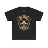 Two Besties Pickleball Badge Tee — Matching Friends Pickleball Shirt
