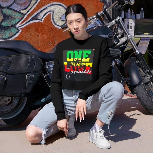 One Love Jamaica Cropped Sweatshirt - Cozy and Stylish Women's Apparel