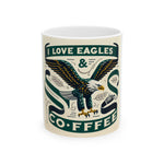 Eagle Lover's Ceramic Mug, 11oz, 15oz, Gift for Birdwatchers, Coffee Enthusiasts, Nature Lovers, Unique Home Decor