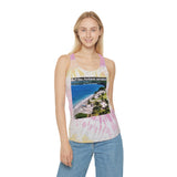 View of Buff Bay, Portland, JamaicaTie Dye Racerback Tank Top - Colorful Beach Vibes for Summer Fun
