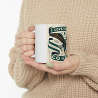 Eagle Lover's Ceramic Mug, 11oz, 15oz, Gift for Birdwatchers, Coffee Enthusiasts, Nature Lovers, Unique Home Decor