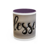 Blessed Accent Coffee Mug - 11oz & 15oz | Positive Vibes for Every Sip