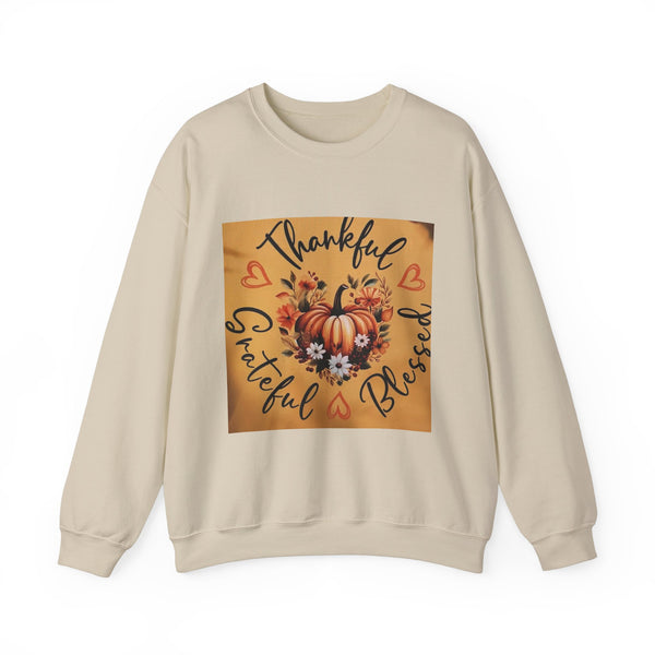 THANKFUL * GRATEFUL *  BLESSED Unisex Heavy Blend™ Crewneck Sweatshirt