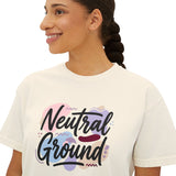 Neutral Ground Boxy Tee — Women's Cropped Graphic Shirt