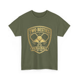 Two Besties Pickleball Badge Tee — Matching Friends Pickleball Shirt