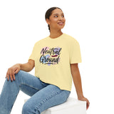 Neutral Ground Boxy Tee — Women's Cropped Graphic Shirt