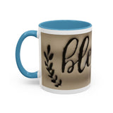 Blessed Accent Coffee Mug - 11oz & 15oz | Positive Vibes for Every Sip