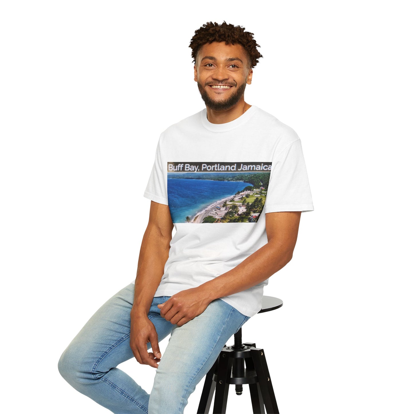 Buff Bay, Portland Jamaica Unisex Garment-Dyed T-Shirt | Casual Beach Aesthetic