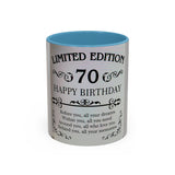 Mug - Celebrating 70th Birthday Happy Birthday Adventure Design