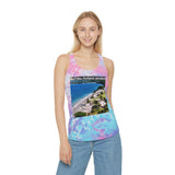 View of Buff Bay, Portland, JamaicaTie Dye Racerback Tank Top - Colorful Beach Vibes for Summer Fun