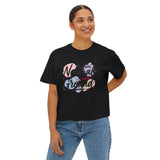 Neutral Ground Boxy Tee — Women's Cropped Graphic Shirt