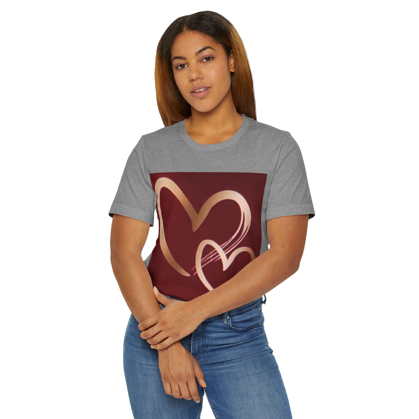 Love Heart Unisex Jersey T-Shirt - Perfect for Valentine's Day & Everyday Wear