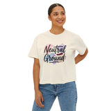 Neutral Ground Boxy Tee — Women's Cropped Graphic Shirt