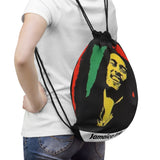 Jamaica Irie Drawstring Bag — Reggae Rasta Backpack with Dreadlocks