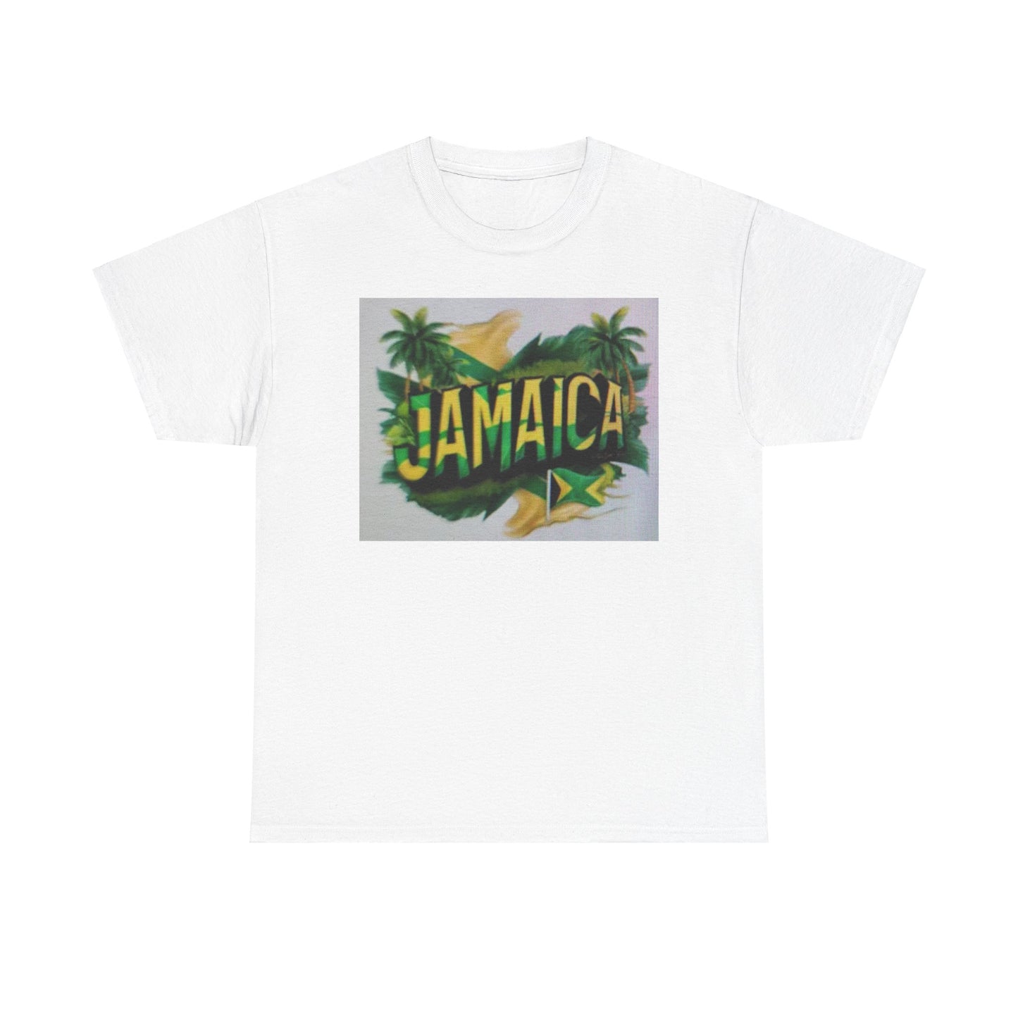 Jamaican Paradise Unisex Heavy Cotton Tee - Tropical Vibe T-Shirt