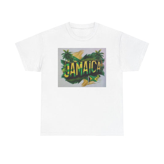 Jamaican Paradise Unisex Heavy Cotton Tee - Tropical Vibe T-Shirt