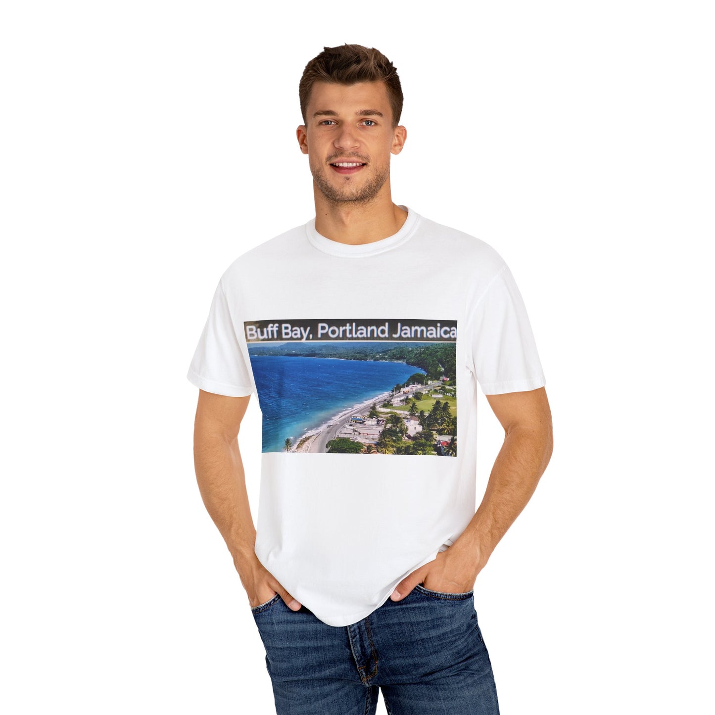 Buff Bay, Portland Jamaica Unisex Garment-Dyed T-Shirt | Casual Beach Aesthetic