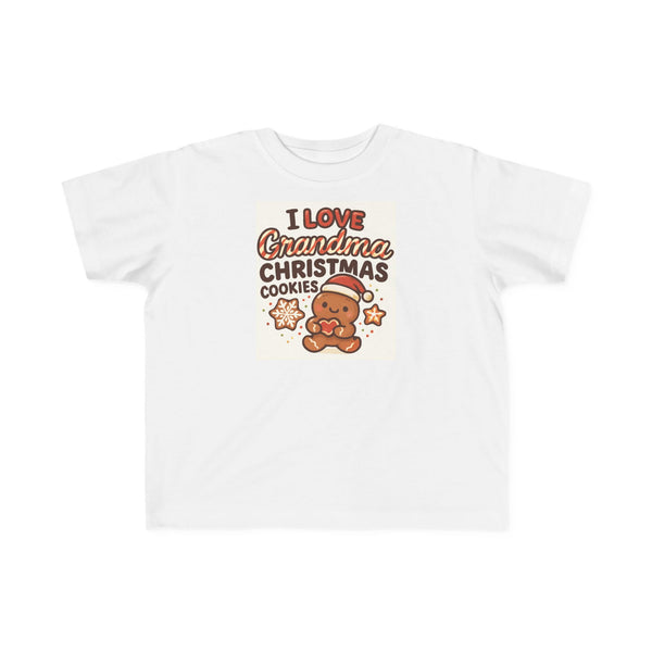 I Love Grandma Christmas Cookies Toddler Tee | Gingerbread Holiday Shirt