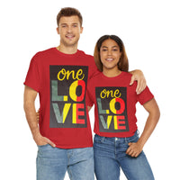 Valentine's Day SALE - ONE  LOVE Unisex Heavy Cotton Tee