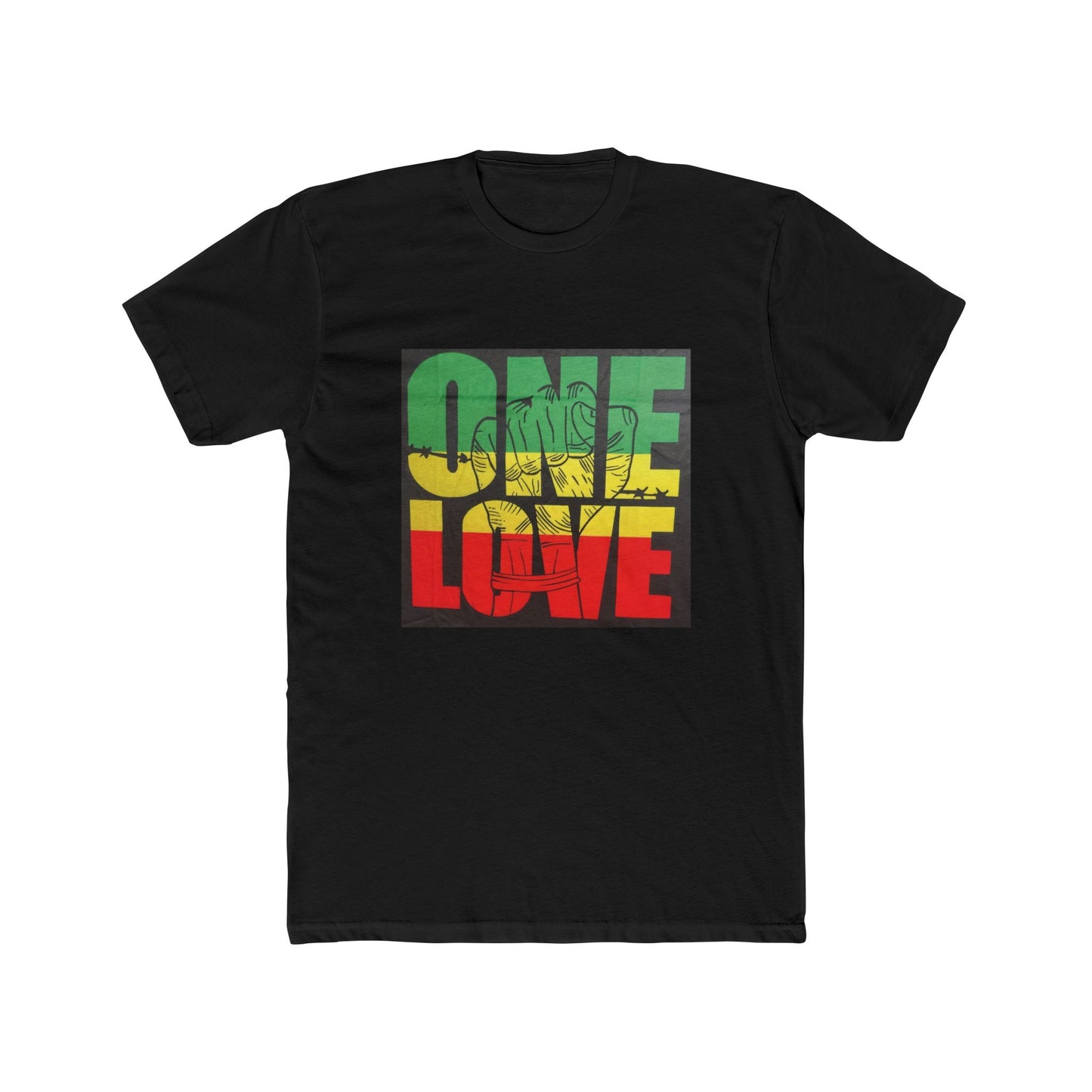 Cotton Crew Tee - ONE LOVE Unisex Shirt with High Quality Print