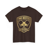 Two Besties Pickleball Badge Tee — Matching Friends Pickleball Shirt