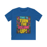 Kids Graphic Tee, Music Lover Gift for Boys and Girls, Rock Band Shirt, Neon Lightning Bolts Print, Soft Cotton Tee, Dance Party Outfit