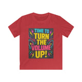 Kids Graphic Tee, Music Lover Gift for Boys and Girls, Rock Band Shirt, Neon Lightning Bolts Print, Soft Cotton Tee, Dance Party Outfit