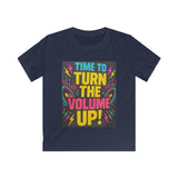 Kids Graphic Tee, Music Lover Gift for Boys and Girls, Rock Band Shirt, Neon Lightning Bolts Print, Soft Cotton Tee, Dance Party Outfit