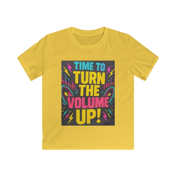 Kids Graphic Tee, Music Lover Gift for Boys and Girls, Rock Band Shirt, Neon Lightning Bolts Print, Soft Cotton Tee, Dance Party Outfit