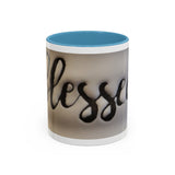 Blessed Accent Coffee Mug - 11oz & 15oz | Positive Vibes for Every Sip