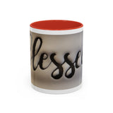 Blessed Accent Coffee Mug - 11oz & 15oz | Positive Vibes for Every Sip