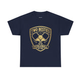 Two Besties Pickleball Badge Tee — Matching Friends Pickleball Shirt