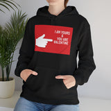 Valentine Arrow Hoodie - "I Am Yours & You Are Valentine" Romantic Sweatshirt