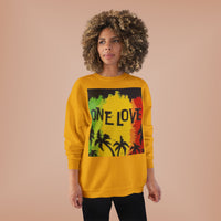 ONE LOVE Unisex Sweatshirt - Eco-Friendly Cozy Crewneck for Love and Unity