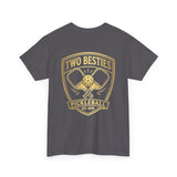 Two Besties Pickleball Badge Tee — Matching Friends Pickleball Shirt