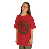 Kids Tee - "Happy Holidays Grandma" Christmas Wreath